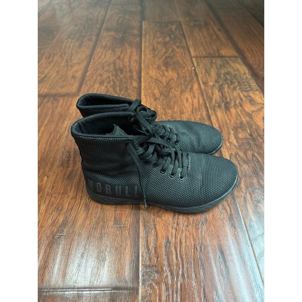 Nobull Trainer High Top Mens Size 6 women's 7.5 Black CrossFit Training Sneakers
